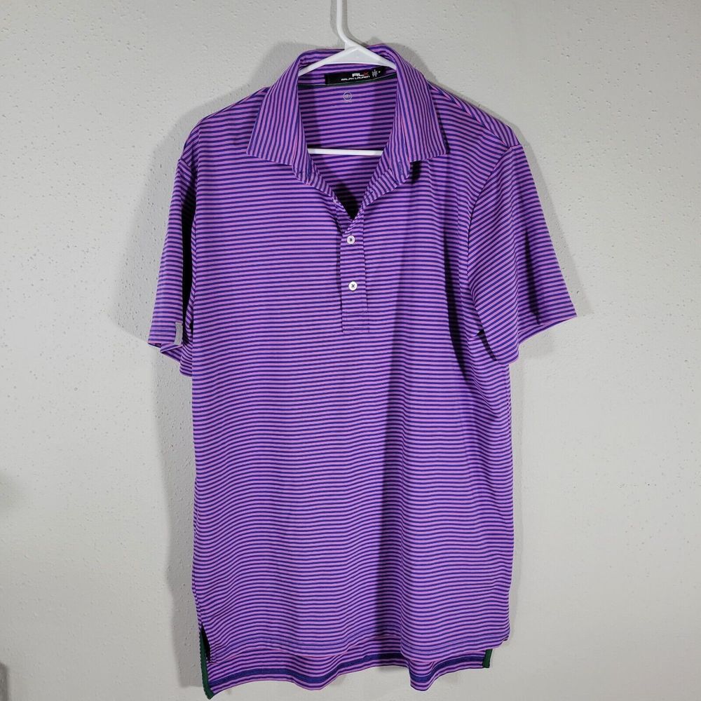 Polo Ralph Lauren RLX Wicked Purple Striped Size MEDIUM